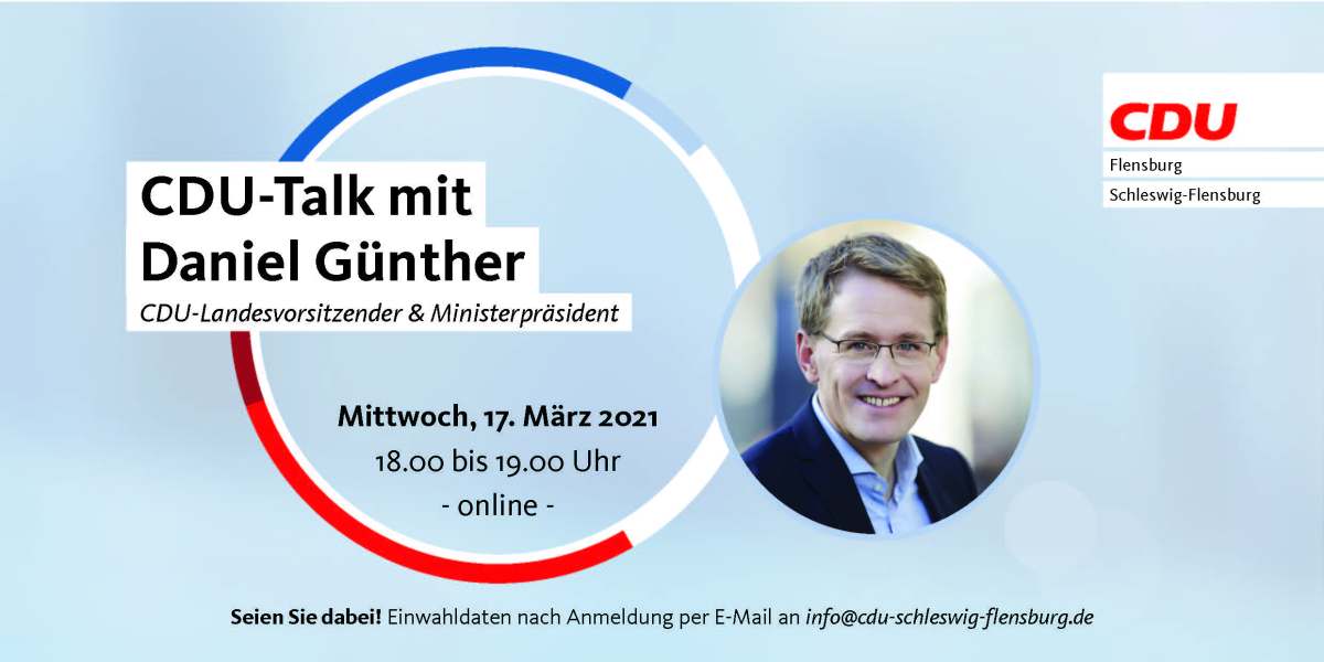 online-Talk mit Ministerpräsident DANIEL GÜNTHER